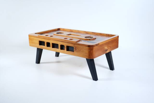 Retro Wooden Furniture Cassete Tdk Coffee Table - Midcentury Coffee Table Design - Other Designs Kodak Camera & Nintendo Game Room - image 1