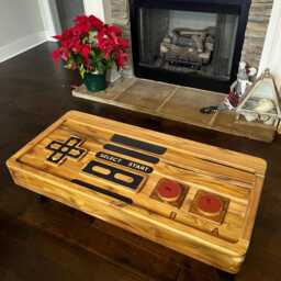 Retro Wooden Furniture Cassete Tdk Coffee Table - Midcentury Coffee Table Design - Other Designs Kodak Camera & Nintendo Game Room - thumbnail 4