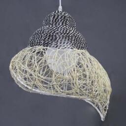 Rattan Snail Pendant Light - Woven Ceiling Lighting - thumbnail 2