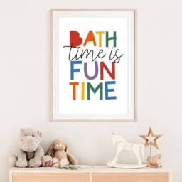 Kids Bathroom Print, Decor, Signs, Wall Art, Rainbow Art - thumbnail 2