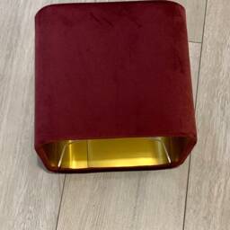 New Luxury Premium Quality Round Square Burgundy Red Upholstery Velvet Lamp & Pendant Shade -Burgundy - thumbnail 3