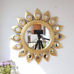 "Peruvian Mirrors ""Sol Cisne Gold 50cm " - thumbnail 1