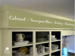 Wine List Border Wall Decals - Vinyl Kitchen Home Decor - thumbnail 1