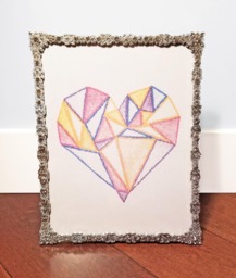 Fractured Heart Wall Art, Stained Glass