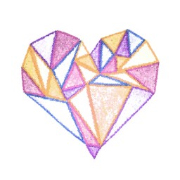 Fractured Heart Wall Art, Stained Glass - thumbnail 2