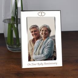 Personalised Ruby Wedding Anniversary 40Th Photo Picture Frame Gift For Wife Husband Couple Valentines Day 40 Years Married Keepsake - thumbnail 1