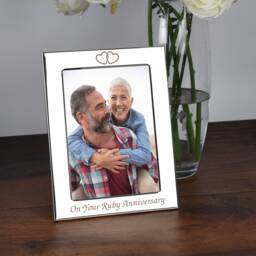 Personalised Ruby Wedding Anniversary 40Th Photo Picture Frame Gift For Wife Husband Couple Valentines Day 40 Years Married Keepsake - thumbnail 3