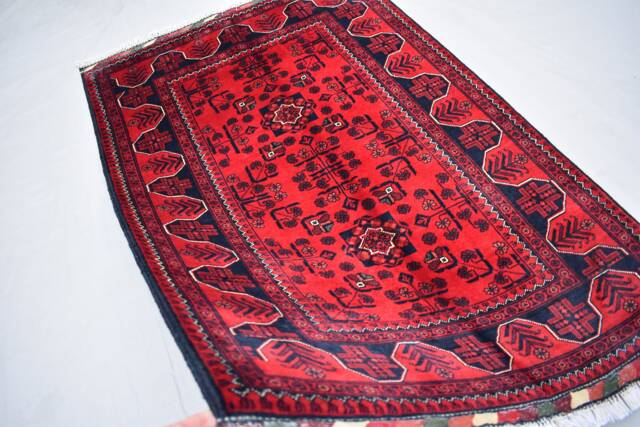 Handmade Afghan Bukhara Wool Rug 5.2x3.4 Ft Oriental Tribal Rug - image 1