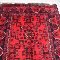 Handmade Afghan Bukhara Wool Rug 5.2x3.4 Ft Oriental Tribal Rug - thumbnail 2