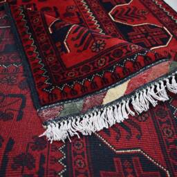 Handmade Afghan Bukhara Wool Rug 5.2x3.4 Ft Oriental Tribal Rug - thumbnail 3
