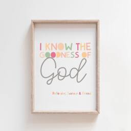 Kids Christian Wall Art, Girls Nursery Print, Prints, Bible Verse Bedroom Quotes - thumbnail 1