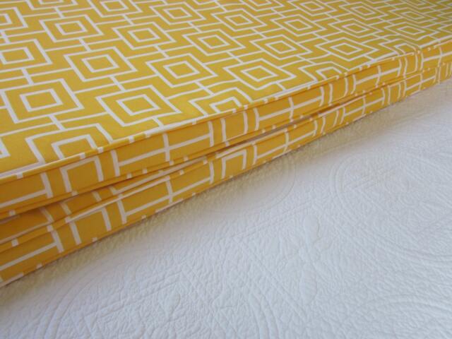 Yellow Geometric Bench Seat Cushion 1.5M X 45cm 5cm - image 1