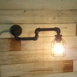 Industrial Lighting Scissoring Wall Light - Accordion Steampunk Sconce - Barn Lighting - Reading Bed Light - thumbnail 3
