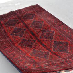 Handmade Afghan Wool Rug 6.8 X 4.11 Ft Turkmen Bokhara Carpet - thumbnail 3