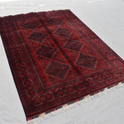 Handmade Afghan Wool Rug 6.8 X 4.11 Ft Turkmen Bokhara Carpet - thumbnail 2