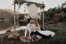 Boho Wedding Backdrop Large Tassels, Woven Cotton Wall Hanging