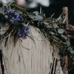 Boho Wedding Backdrop Large Tassels, Woven Cotton Wall Hanging - thumbnail 4