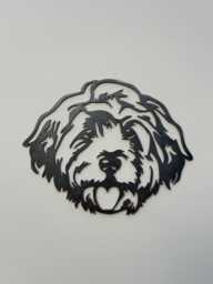Poppy The Cockapoo Steel Metal Dog Head. Gift Present Pet Portrait Home & Garden - thumbnail 1