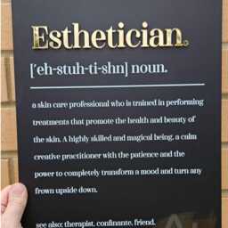 Esthetician Definition Acrylic Sign - Beauty Room Decor, Salon Wall Art - A3 - thumbnail 2