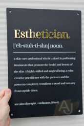 Esthetician Definition Acrylic Sign - Beauty Room Decor, Salon Wall Art - A3 - thumbnail 1
