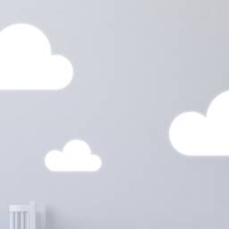 Large Size Cloud Wall Decals - Set Of 3, Ikea Floating Shelves Cloud Wall Decals, Nursery, Kids Bedroom, Clouds Free UK Postage - thumbnail 2