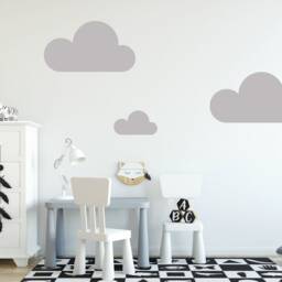 Large Size Cloud Wall Decals - Set Of 3, Ikea Floating Shelves Cloud Wall Decals, Nursery, Kids Bedroom, Clouds Free UK Postage - thumbnail 3