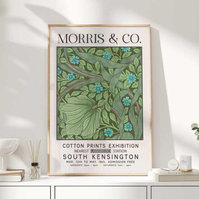 Morris & Co, William Print, Art, Exhibition Poster, Morris, Flower Market Print - image 1