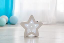 star Night Light Gift For Baby Nursery Bedding Kids Wall Decor Led Wood - thumbnail 1