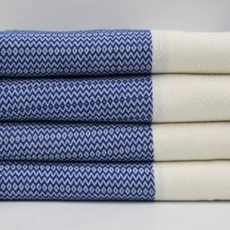 "Small Diamond Towel, Blue Peshtemal, Home Decor, Bath Towel, Turkish Towel, 37""x70" - thumbnail 2