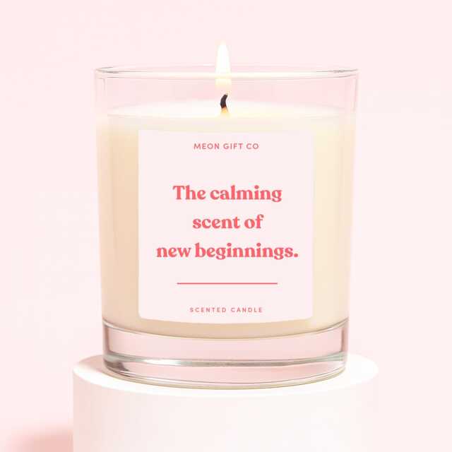 New Home Buyer Gifts - For Friends Smells Like Beginnings Candle - image 1