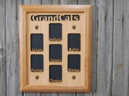 11x14 Grandcats Name Picture Frame, Cat Lover Gift, Laser Engraved Collage Frame - thumbnail 1