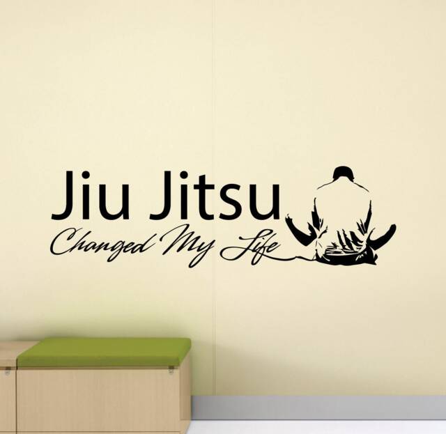 Jiu Jitsu Wall Decal Sign Wrestling Gift Gym Quote Poster Sport Mural Vinyl Sticker Inspirational Decor Home Office Art Print S854 - image 1