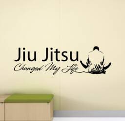 Jiu Jitsu Wall Decal Sign Wrestling Gift Gym Quote Poster Sport Mural Vinyl Sticker Inspirational Decor Home Office Art Print S854 - thumbnail 1
