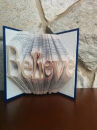 Believe - Folded Book Art Fully Customizable, Belief, Religious - thumbnail 1