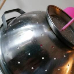 Original Kitchen Lamp Unique For The Country Upcycling Ancient Sieve in Shabby Chic Look Piece - thumbnail 4