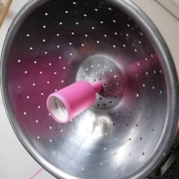 Original Kitchen Lamp Unique For The Country Upcycling Ancient Sieve in Shabby Chic Look Piece - thumbnail 2