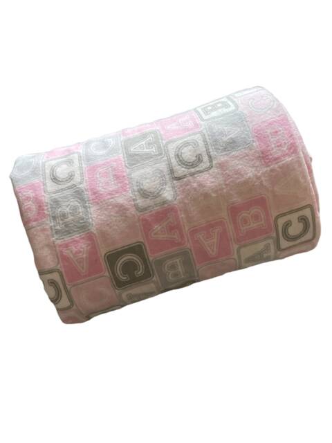 Pink Baby Blocks Stroller Blanket - image 1