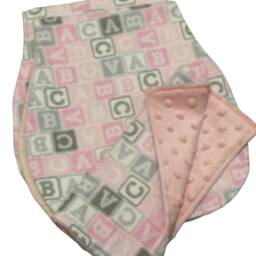 Pink Baby Blocks Stroller Blanket - thumbnail 4