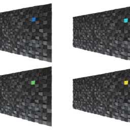 Black Large Wood Wall Art Modern 3D Wooden Mosaic Sculpture Panel - thumbnail 4