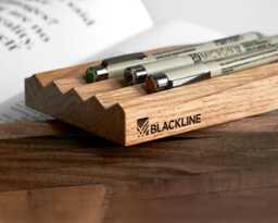 Custom Pen Tray, Engraved Pen Holder, Walnut Rack, Personalized Gift, Pencil Stand, Desk Organizer, Table Tray For Home Office - thumbnail 1