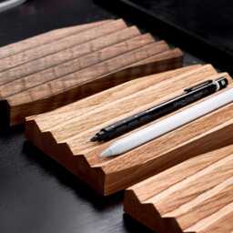 Custom Pen Tray, Engraved Pen Holder, Walnut Rack, Personalized Gift, Pencil Stand, Desk Organizer, Table Tray For Home Office - thumbnail 2