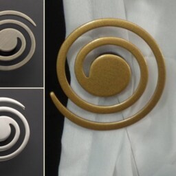Metallic Spiral Design Magnetic Holdback For Curtains & Drapes/3 Colors Curtain Holders, Clip Pulls, Minimalist - thumbnail 2