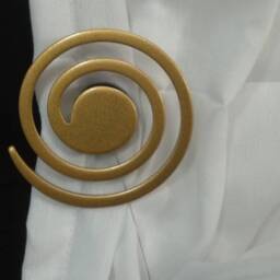 Spiral Magnetic Curtain Tieback - No Drill Holder, Minimal Modern Clip, Invisible Wire Holdback For Drapes/ 3 Cololrs - thumbnail 4
