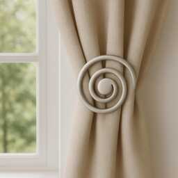 Metallic Spiral Design Magnetic Holdback For Curtains & Drapes/3 Colors Curtain Holders, Clip Pulls, Minimalist