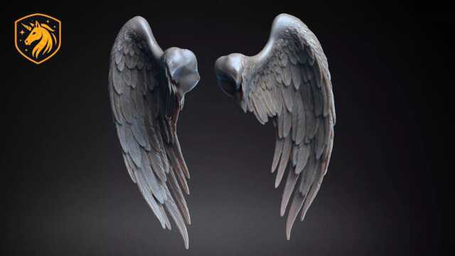 Angel Wings - Pair - Style 4 For Model Horse Artists Unpainted Resin - All Scales Available - image 1
