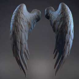 Angel Wings - Pair - Style 4 For Model Horse Artists Unpainted Resin - All Scales Available - thumbnail 2