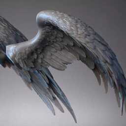 Angel Wings - Pair - Style 4 For Model Horse Artists Unpainted Resin - All Scales Available - thumbnail 3