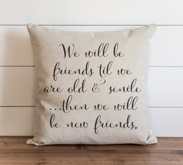 New Friends 20 X Pillow Cover // Best Everyday Throw Gift For Her Girlfriends Accent Cushion - image 1