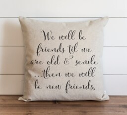 New Friends 20 X Pillow Cover // Best Everyday Throw Gift For Her Girlfriends Accent Cushion - thumbnail 1