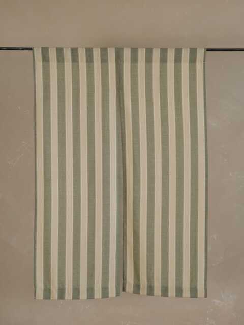 Tariq Cotton Noren Curtain - 4 Colors, Striped Japanese Doorway Divider, Natural Curtain, Room Partition, Privacy Screen, 1Pc - image 1